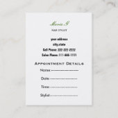 Salon-Visitenkarten Terminkarte (Rückseite)