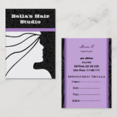 Salon-Visitenkarten Terminkarte (Vorne/Hinten)