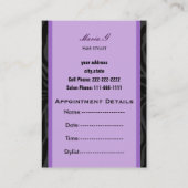 Salon-Visitenkarten Terminkarte (Rückseite)