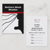 Salon-Visitenkarten Terminkarte (Vorne/Hinten)