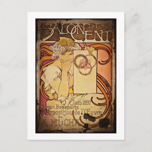 Salon von 100 a Frau Postkarte (Vorderseite)
