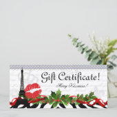 Salon Weihnachtsgeschenk Zertifikat Eiffelturm (Stehend Vorderseite)