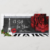 Salon Weihnachtsgeschenk Zertifikat Eiffelturm Ros (Vorne/Hinten)