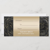 Salon Wellness-Center Black & Gold Floral Geschenk (Rückseite)
