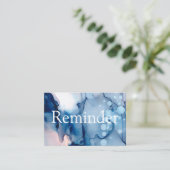 ** Salon & Wellness-Center Blue Chic Abstrakt Arti Terminkarte (Stehend Vorderseite)