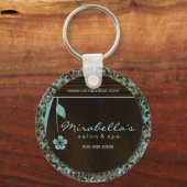 Salon Wellness-Center Blumenkettchen-Geschenk Dama Schlüsselanhänger (Vorderseite)