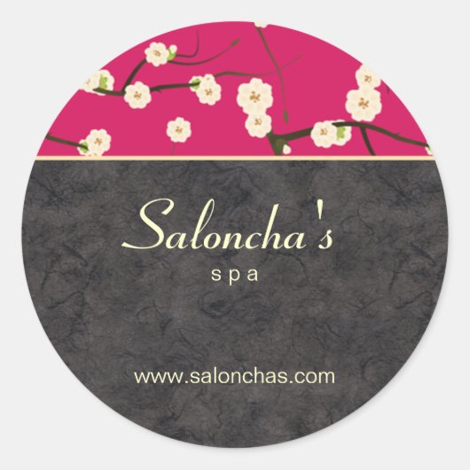 Salon Wellness-Center Blumenkirschblüte Aufkleber (Vorderseite)