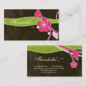 Salon Wellness-Center Business Card Blumenrosa Bra Visitenkarte (Vorne/Hinten)