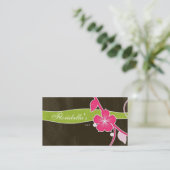 Salon Wellness-Center Business Card Blumenrosa Bra Visitenkarte (Stehend Vorderseite)