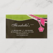 Salon Wellness-Center Business Card Blumenrosa Bra Visitenkarte (Rückseite)