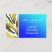 Salon Wellness-Center Business Card Retro Zebra Se Visitenkarte (Rückseite)