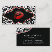 Salon Wellness-Center Business Card Rote Lippen au Visitenkarte (Vorne/Hinten)