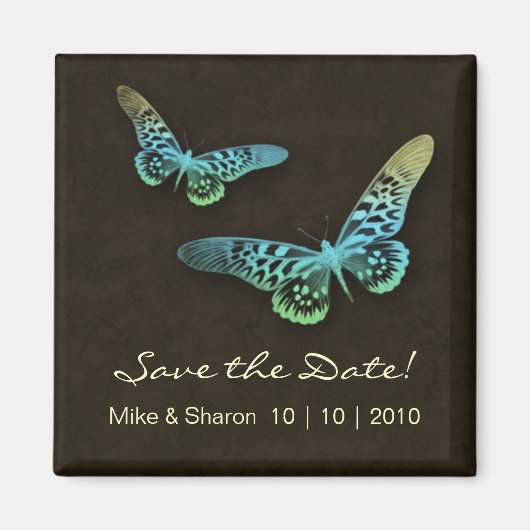 Salon Wellness-Center Butterfly Magnet Braun Gelb (Vorne)