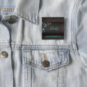 Salon Wellness-Center Butterfly Name Tag Taste Bro Button (Beispiel)