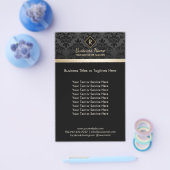 Salon WELLNESS-CENTER Damask Monogram Elegantes Sc Flyer (Einzeln)