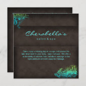 Salon Wellness-Center Einladung - Postcard Turq bl (Vorne/Hinten)