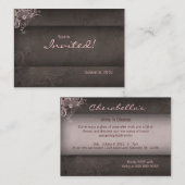 Salon Wellness-Center Einladung rosa braun Postkar (Vorne/Hinten)