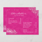 Salon Wellness-Center Floral Postcard Broschüre Ro Postkarte (Vorne/Hinten)