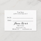 *~* Salon & Wellness-Center Fuschia Chic Abstrakt Terminkarte (Rückseite)