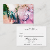 *~* Salon & Wellness-Center Fuschia Chic Abstrakt Terminkarte (Vorne/Hinten)