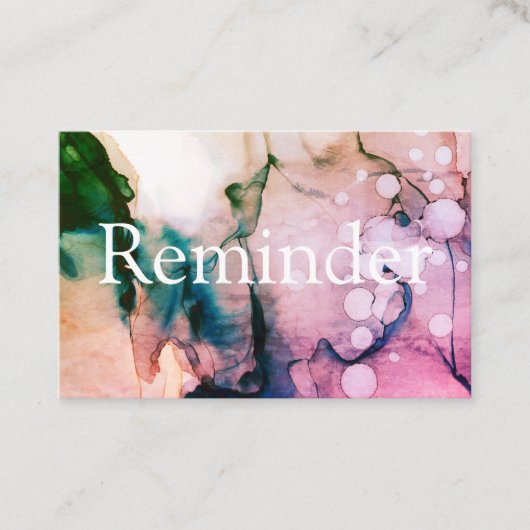 *~* Salon & Wellness-Center Fuschia Chic Abstrakt Terminkarte (Vorderseite)