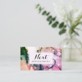 *~* Salon & Wellness-Center Fuschia Chic Abstrakt Terminkarte (Stehend Vorderseite)