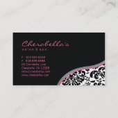 Salon-Wellness-Center-Geschäfts-Karten-Rosa-Lippen Visitenkarte (Rückseite)