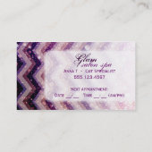 Salon-Wellness-Center-Geschäfts-Karten-Zickzack Terminkarte (Rückseite)