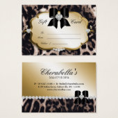 Salon Wellness-Center Gift Card Valentine Leopard (Vorne & Hinten)