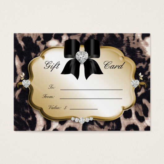 Salon Wellness-Center Gift Card Valentine Leopard (Vorderseite)