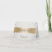 Salon Wellness-Center Gold & Silver Dots Business Dankeskarte (Vorderseite)