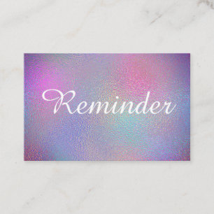 *~* Salon & Wellness-Center Iridescent Foil Rainbo Terminkarte