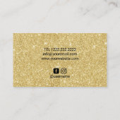 Salon & Wellness-Center Moderne Schwarze & goldene Visitenkarte (Rückseite)