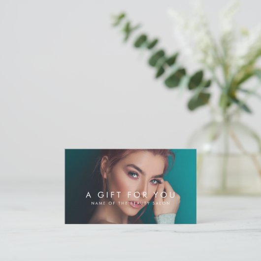 Salon Wellness-Center oder Minimalistische moderne Empfehlungskarte (Stehend Vorderseite)