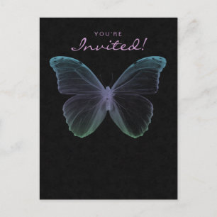 Salon Wellness-Center Schmetterling Postkarte Einl