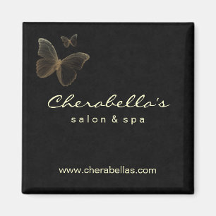 Salon-Wellness-Center-Schmetterlings-Magnet-beige Magnet
