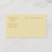 Salonbeine Visitenkarte Terminkarte (Rückseite)