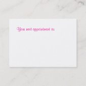 Salongeschäfts-Visitenkarteschablone Terminkarte (Rückseite)