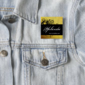 Salonname Tag Taste Brooch Goldschmetterling 3 Button (Beispiel)