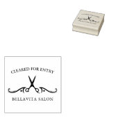 Salonschere Covid Temperatur frei Zutritt Gummistempel (Stempel)