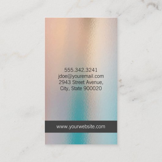 Salonschere| Glasuntergrund Visitenkarte (Rückseite)