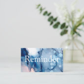 *~* Salonu. Wellness-Centerblauer Chic-abstraktes Terminkarte (Stehend Vorderseite)