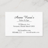 *~* Salonu. Wellness-Centerchic-abstraktes blaues Visitenkarte (Rückseite)