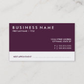 Salonverabredungskarte: emo Art Terminkarte (Rückseite)