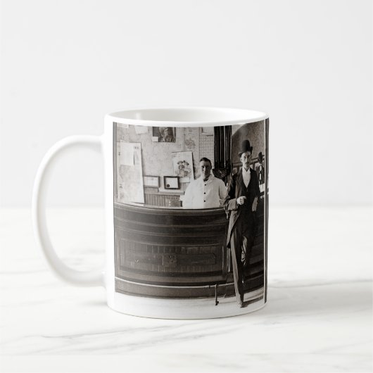 Saloon Bar Interior Men Man Cave 1890er Foto Pub Kaffeetasse (Links)