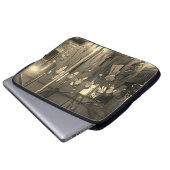 Saloon Bar Interior Men Man Cave 1890er Foto Pub Laptopschutzhülle (Vorne Knopf)