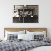 Saloon Bar Interior Men Man Cave 1890er Foto Pub Leinwanddruck (Insitu (Schlafzimmer))