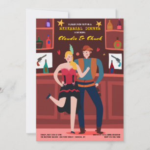 Saloon Couple Einladung