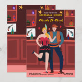 Saloon Couple Einladung (Vorne/Hinten)