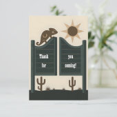 Saloon Doors Chameleon Dankeskarte (Stehend Vorderseite)